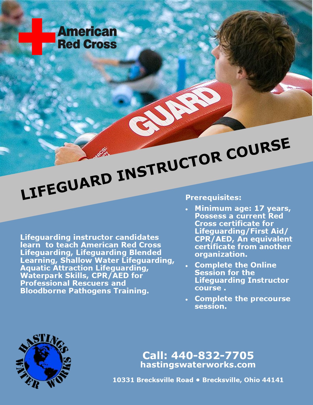 lifeguard training course flyer